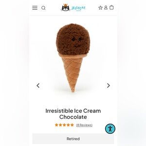 Irresistible Chocolate Ice Cream Jellycat